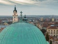 Aerial photo of Advent in Pecs, Hungary Royalty Free Stock Photo