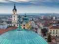 Aerial photo of Advent in Pecs, Hungary Royalty Free Stock Photo