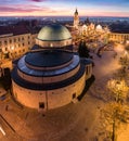 Aerial photo of Advent in Pecs, Hungary Royalty Free Stock Photo