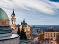 Aerial photo of Advent in Pecs, Hungary Royalty Free Stock Photo