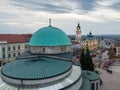 Aerial photo of Advent in Pecs, Hungary Royalty Free Stock Photo