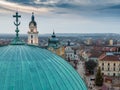 Aerial photo of Advent in Pecs, Hungary Royalty Free Stock Photo