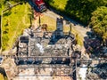 Aerial photo of aftermath of 5400 Godfrey Road home burned down from fire