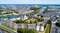 Aerial photo of Angers city castle