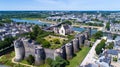 Aerial photo of Angers city castle