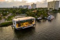 Aerial photo of Arkup luxury boat house