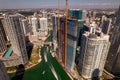 Aerial photo Aston Martin Residences under construction on the Miami River Royalty Free Stock Photo