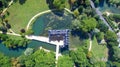 Aerial photo of Azay le Rideau castle Royalty Free Stock Photo