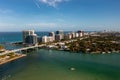 Aerial photo Bal Harbour Florida an upscale neighborhood on the beach