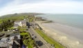 Aerial photo of Ballygally beach Co. Antrim Royalty Free Stock Photo