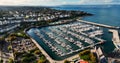 Aerial Photo of Bangor Marina and Jetty Harbour on the Co Down Coastline Northern Ireland