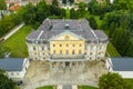 Aerial photo of Batthyany castle, Kormend Royalty Free Stock Photo