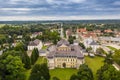 Aerial photo of Batthyany castle, Kormend Royalty Free Stock Photo