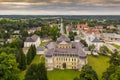 Aerial photo of Batthyany castle, Kormend Royalty Free Stock Photo