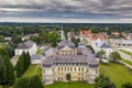 Aerial photo of Batthyany castle, Kormend Royalty Free Stock Photo