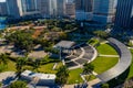 Aerial photo bayfront park amphitheater Miami FL Royalty Free Stock Photo