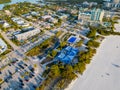 Aerial photo beach pavilion at Lido Key Beach Sarasota FL