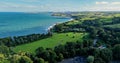 Aerial photo of the Beautiful Picturesque Glens of Co Antrim Northern Ireland