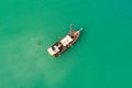 Aerial photo of beautiful pirate ship