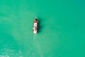 Aerial photo of beautiful pirate ship