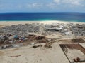 Aerial photo of the beautiful town and. Hotels at Cape Verde, Capo Verde taken with a drone Royalty Free Stock Photo