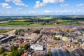 Aerial photo of the beautiful town of King`s Lynn a seaport and market town in Norfolk, England UK showing the main town centre