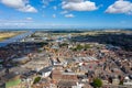 Aerial photo of the beautiful town of King`s Lynn a seaport and market town in Norfolk, England UK showing the main town centre