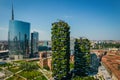 Aerial photo of Bosco Verticale, Vertical Forest in Milan, Porta Nuova district