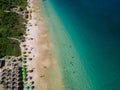 Aerial photo of Brazilian beach Prainhas do Pontal de Atalaia in Arraial do Cabo in the Brazilian state of Rio de Royalty Free Stock Photo