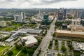 Aerial photo Brightline high speed train station Downtown Fort Lauderdale FL Royalty Free Stock Photo