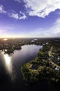 Aerial photo of Campbell Park in Deltona Florida Royalty Free Stock Photo