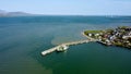 Aerial photo of Carlingford Ferry Lough County Louth on the Irish Sea Ireland