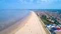 Aerial photo of Chatelaillon beach in Charente Maritime Royalty Free Stock Photo