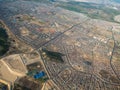 Aerial photo of a city suburb. Royalty Free Stock Photo