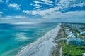 Aerial View of a 30A Beach on a Beautiful Day