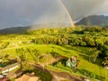 Double Rainbows over Wai?oli Hui?ia Church on the Hawaiian Island of Kauai