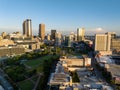 Aerial photo Downtown Atlanta Georgia circa September 2023 with view of Centennial Olympic Park Royalty Free Stock Photo