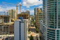 Aerial photo Downtown Fort Lauderdale Florida Las Olas Boulevard Royalty Free Stock Photo