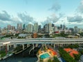 Aerial photo Downtown Miami and Brickell from west side facing east