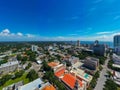 Aerial photo Downtown St Petersburg Florida view of Tampa Bay Royalty Free Stock Photo