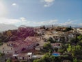 Aerial photo drone point of view image Campanet town Royalty Free Stock Photo