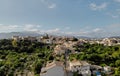 Aerial photo drone point of view image Campanet town Royalty Free Stock Photo