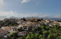 Aerial photo Campanet town situated in the northeast of Palma de Majorca Royalty Free Stock Photo