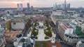 Aerial photo with drones. Plaza de Mayo May square. It`s the hub of the political life of Argentina. Royalty Free Stock Photo