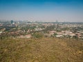 Aerial photo of Espacio Escultorico and Mexico City