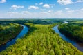 Aerial photo about the famous backwater of Tisza river, next to Toserdo. Hungarian name is Lakiteleki-Holt-Tisza.