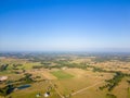 Aerial photo farmland landscape Brenham Texas Royalty Free Stock Photo