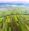 Aerial photo of the fields of Ukraine, Galich