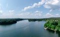 aerial photo of the Flakensee at Woltersdorf and Erkner in Brandenburg