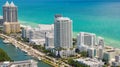Aerial photo Fontainebleau Hotel Miami Beach Royalty Free Stock Photo